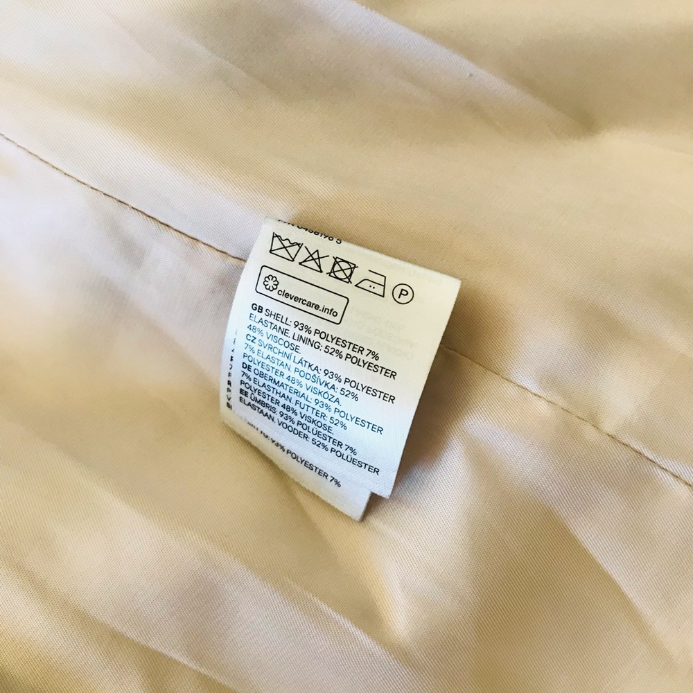 H & M Trench Coat, Cream - Picture 6 of 10